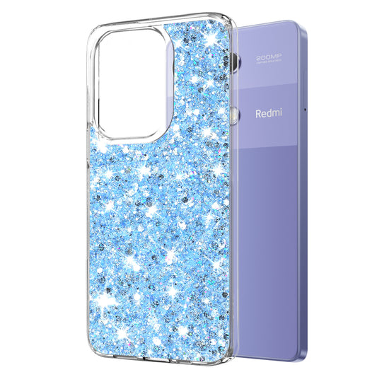 Etui na Xiaomi Redmi Note 13 Pro 4G / Poco M6 Pro 4G, Techsuit, Brokatowy Błysk, Niebieski