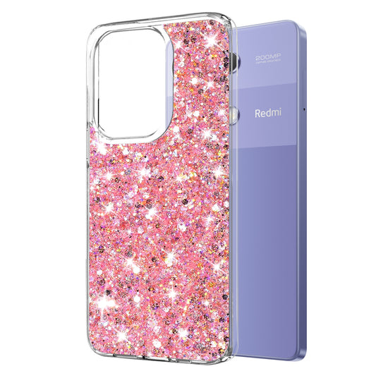 Etui na Xiaomi Redmi Note 13 Pro 4G / Poco M6 Pro 4G, Techsuit, Sparkly Glitter, Różowe