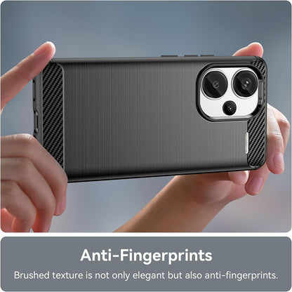 Etui do Xiaomi Redmi Note 13 Pro+, Techsuit, Carbon, Czarny