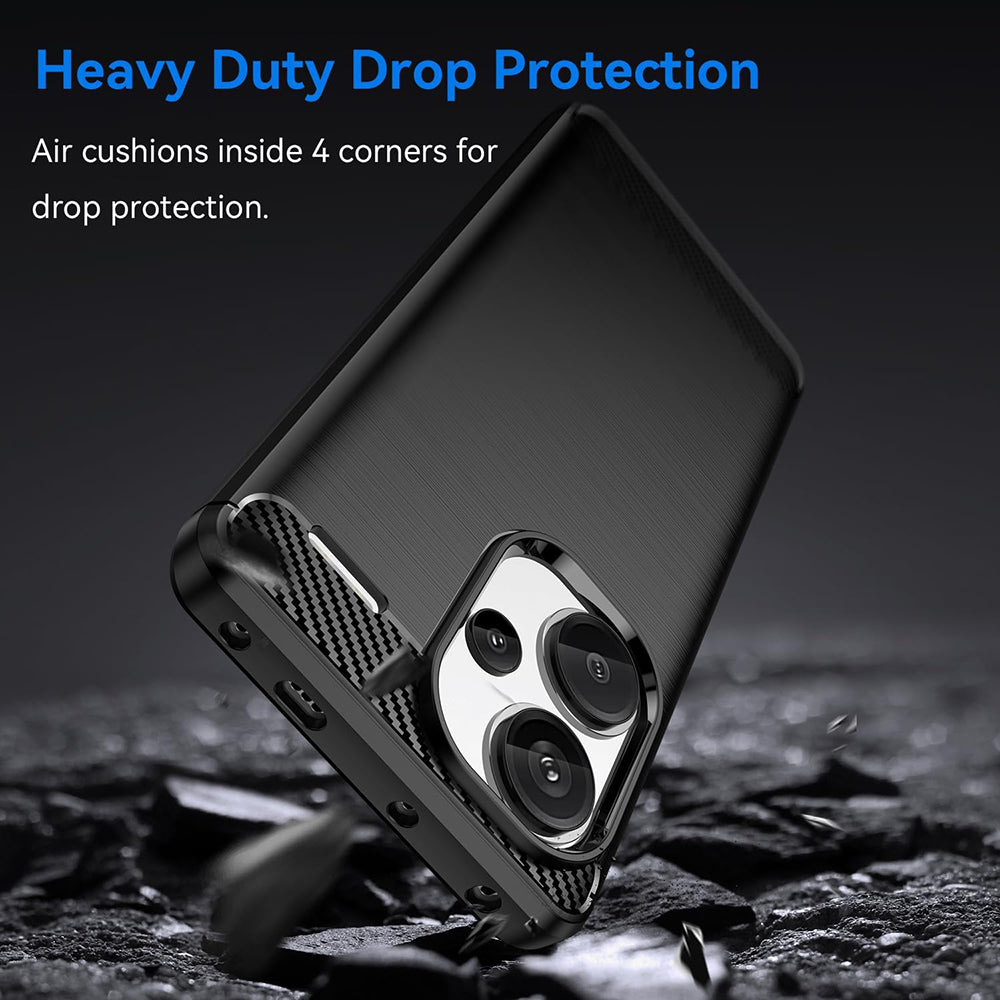 Etui do Xiaomi Redmi Note 13 Pro+, Techsuit, Carbon, Czarny