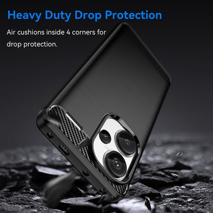 Etui do Xiaomi Redmi Note 13 Pro+, Techsuit, Carbon, Czarny