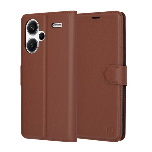 Etui na Xiaomi Redmi Note 13 Pro+, Techsuit, Leather Folio, Brązowy