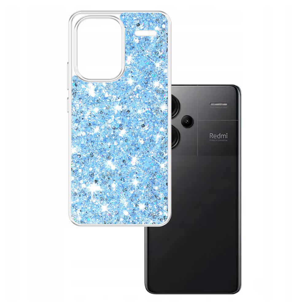 Case for Xiaomi Redmi Note 13 Pro+, Techsuit, Sparkly Glitter, Blue
