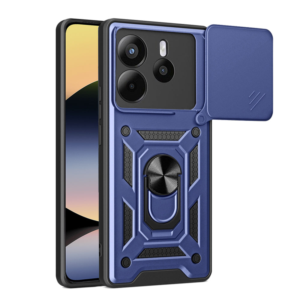 Etui na Xiaomi Redmi Note 14 4G (Regional), Techsuit, CamShield, Niebieskie