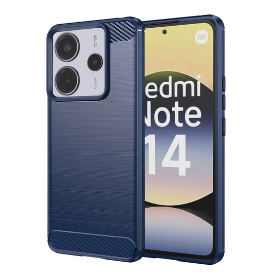 Etui do Xiaomi Redmi Note 14 4G (Regional), Techsuit, Carbon, Niebieskie