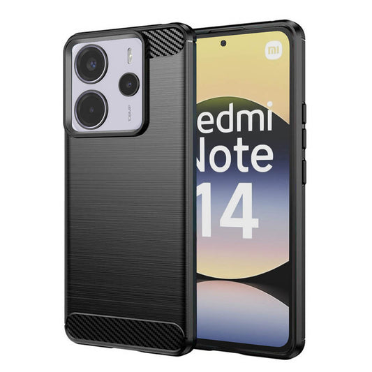 Etui do Xiaomi Redmi Note 14 4G (Regional), Techsuit, Carbon, Czarna