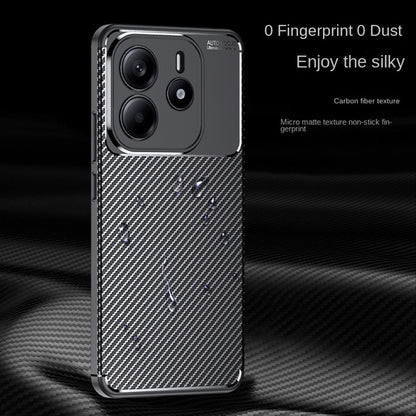Case for Xiaomi Redmi Note 14 4G (Regional), Techsuit, CarbonFiber, Black