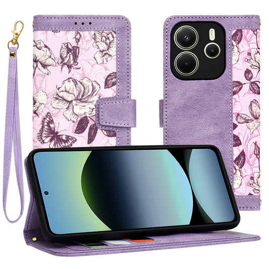 Etui na Xiaomi Redmi Note 14 4G (Regional), Techsuit, FlipCraft, Fioletowy
