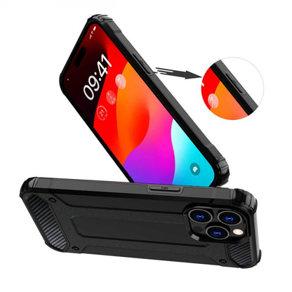 Etui na Xiaomi Redmi Note 14 4G (Standard), Techsuit, Hybrid Armor, czarne