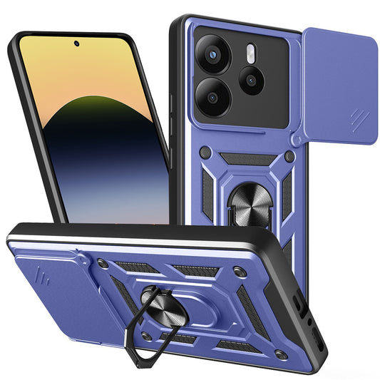 Etui do Xiaomi Redmi Note 14 5G, Techsuit, CamShield, Niebieskie