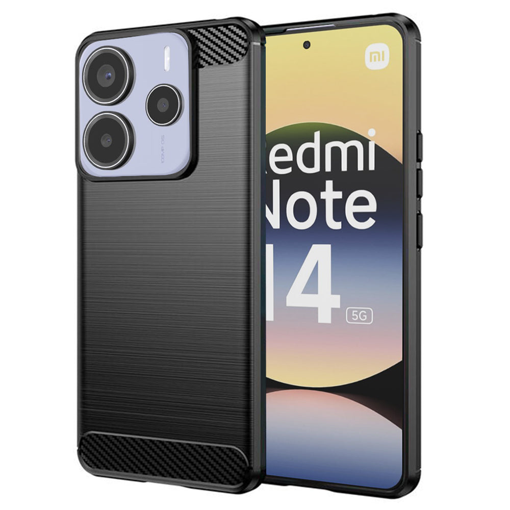 Etui do Xiaomi Redmi Note 14 5G, Techsuit, Carbon, Czarny