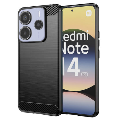 Etui do Xiaomi Redmi Note 14 5G, Techsuit, Carbon, Czarny