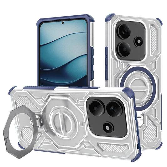 Etui do Xiaomi Redmi Note 14 5G, Techsuit, Carbon Shield Pro, Niebieskie