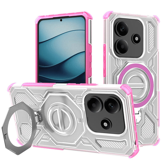 Etui do Xiaomi Redmi Note 14 5G, Techsuit, Carbon Shield Pro, Różowe