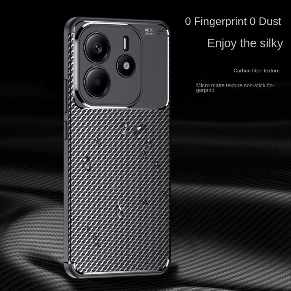 Etui do Xiaomi Redmi Note 14 5G, Techsuit, CarbonFiber, czarne