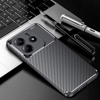 Etui do Xiaomi Redmi Note 14 5G, Techsuit, CarbonFiber, czarne