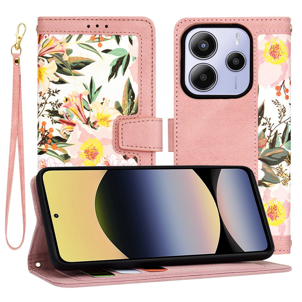 Etui na Xiaomi Redmi Note 14 5G, Techsuit, FlipCraft, Różowe