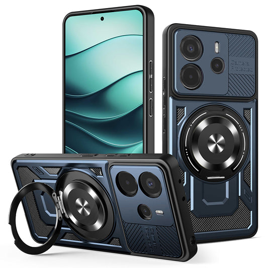 Etui na Xiaomi Redmi Note 14 5G, Techsuit, RuggedCam, Niebieskie