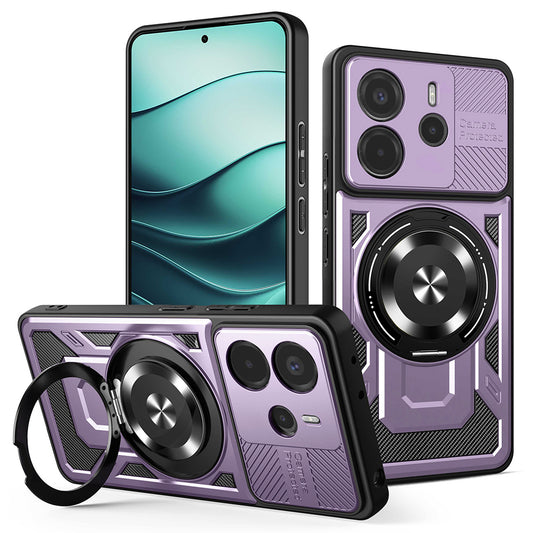 Etui na Xiaomi Redmi Note 14 5G, Techsuit, RuggedCam, Fioletowy