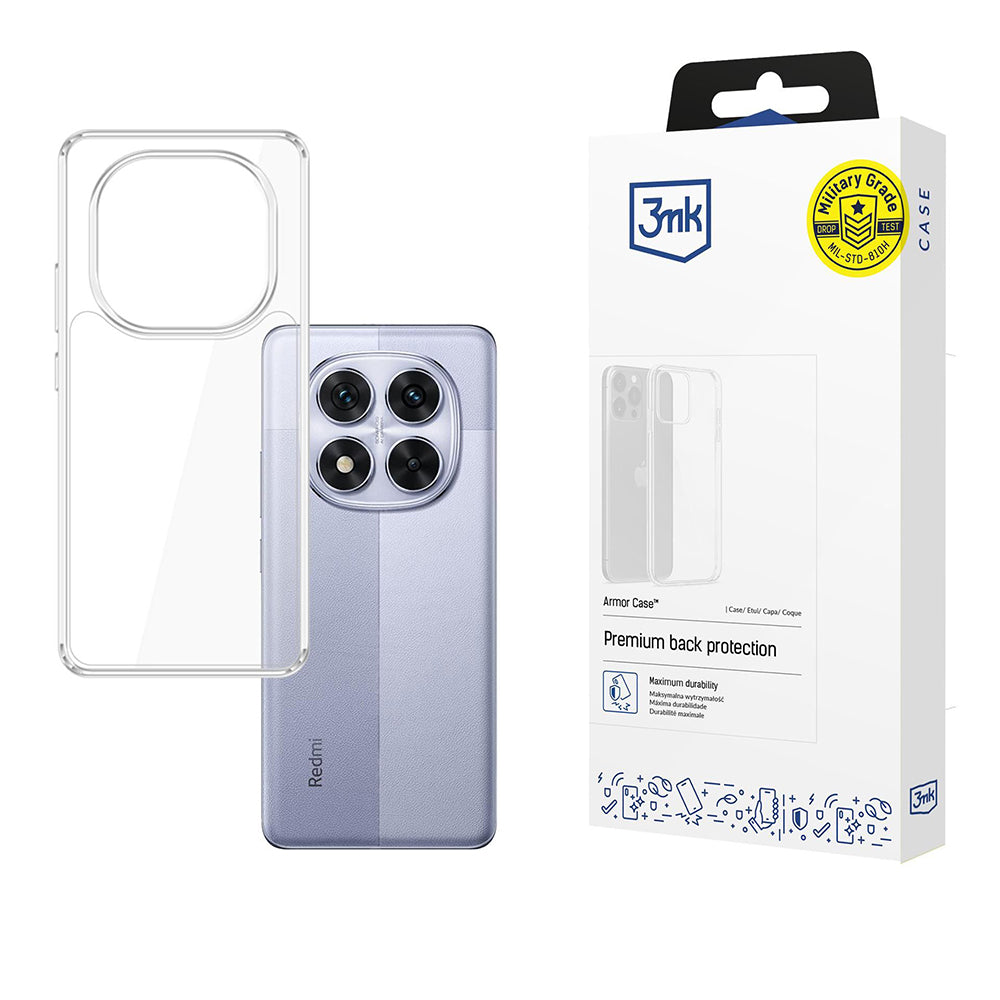 Etui na Xiaomi Redmi Note 14 Pro 4G / Note 14 Pro+ 5G / Note 14 Pro 5G, 3MK, Armor, Przezroczyste