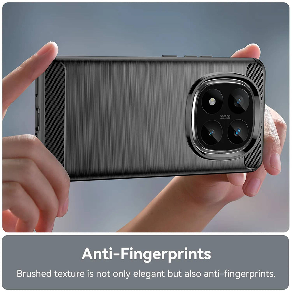 Etui do Xiaomi Redmi Note 14 Pro 4G, Techsuit, Carbon, Niebieskie