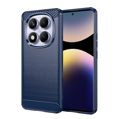 Etui do Xiaomi Redmi Note 14 Pro 4G, Techsuit, Carbon, Niebieskie