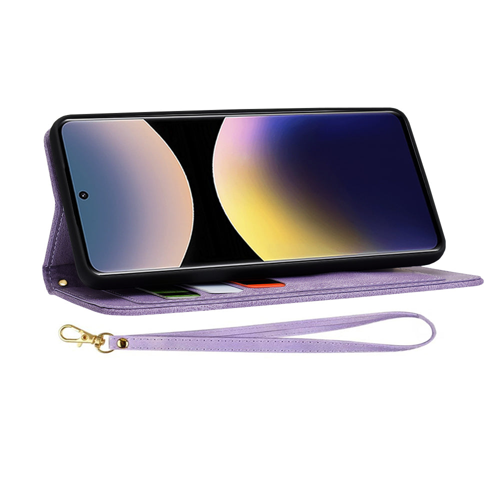Case for Xiaomi Redmi Note 14 Pro 4G, Techsuit, FlipCraft, Purple