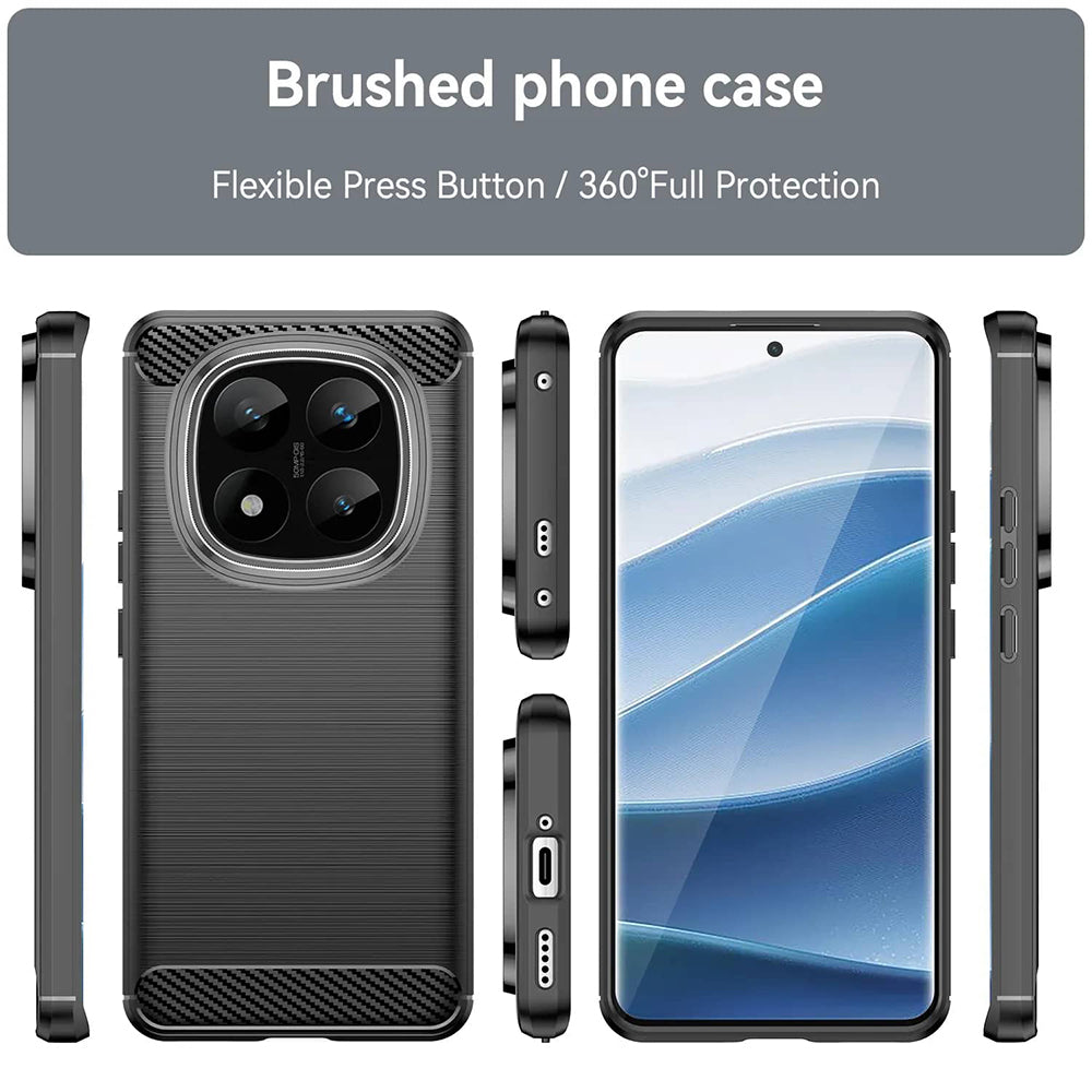 Case for Xiaomi Redmi Note 14 Pro+ 5G, Techsuit, Carbon, Black