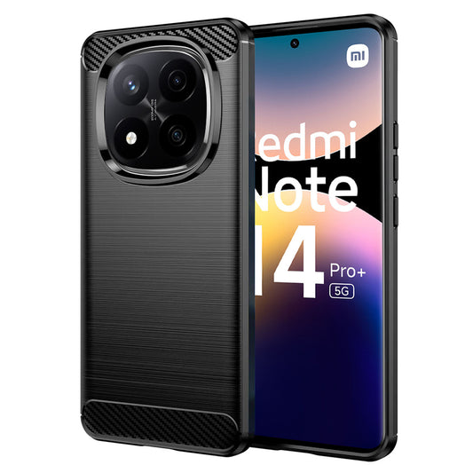 Etui do Xiaomi Redmi Note 14 Pro+ 5G, Techsuit, Carbon, Czarny