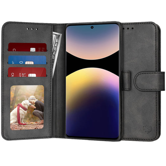 Etui do Xiaomi Redmi Note 14 Pro+ 5G, Techsuit, Diary Book, czarne