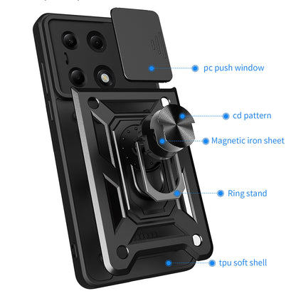 Etui na Xiaomi Redmi Note 14S / Note 13 Pro 4G / Poco M6 Pro 4G, Techsuit, CamShield, Niebieskie