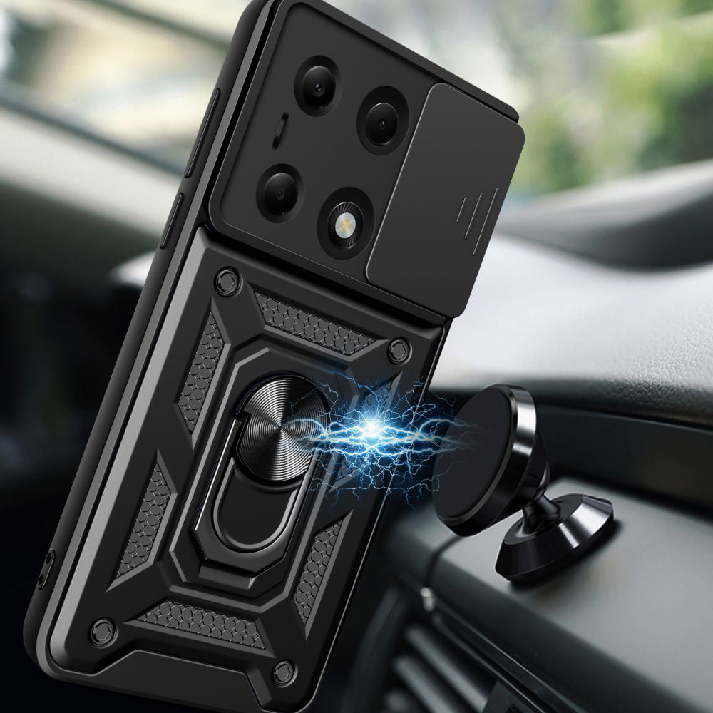 Etui do Xiaomi Redmi Note 14S / Note 13 Pro 4G / Poco M6 Pro 4G, Techsuit, CamShield, Czarne