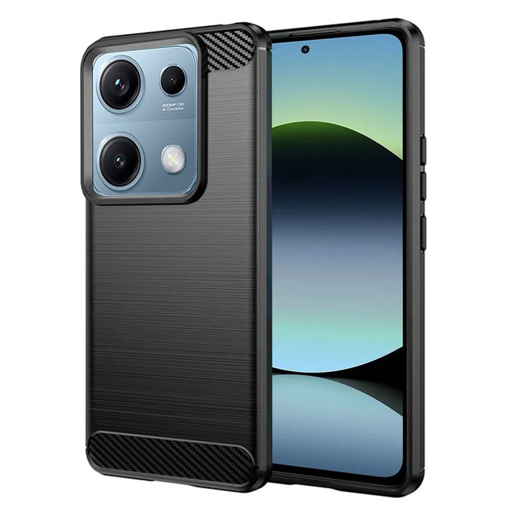 Etui do Xiaomi Redmi Note 14S, Techsuit, Carbon, Czarny