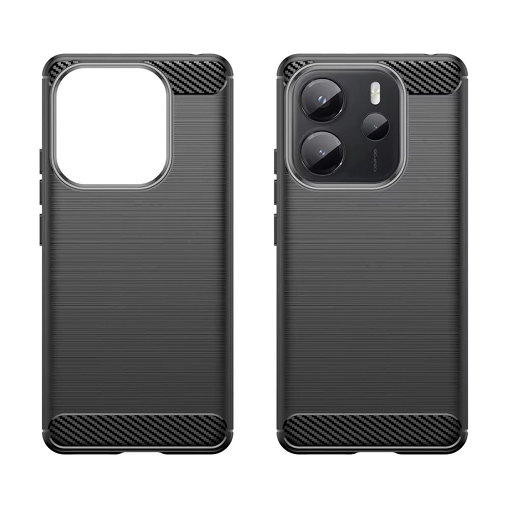 Etui do Xiaomi Redmi Note 14S, Techsuit, Carbon, Czarny