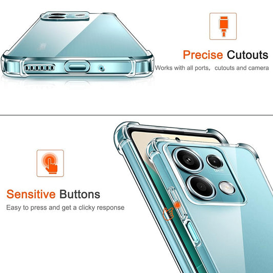 Etui na Xiaomi Redmi Note 14S, Techsuit, Shockproof Clear, Przezroczyste
