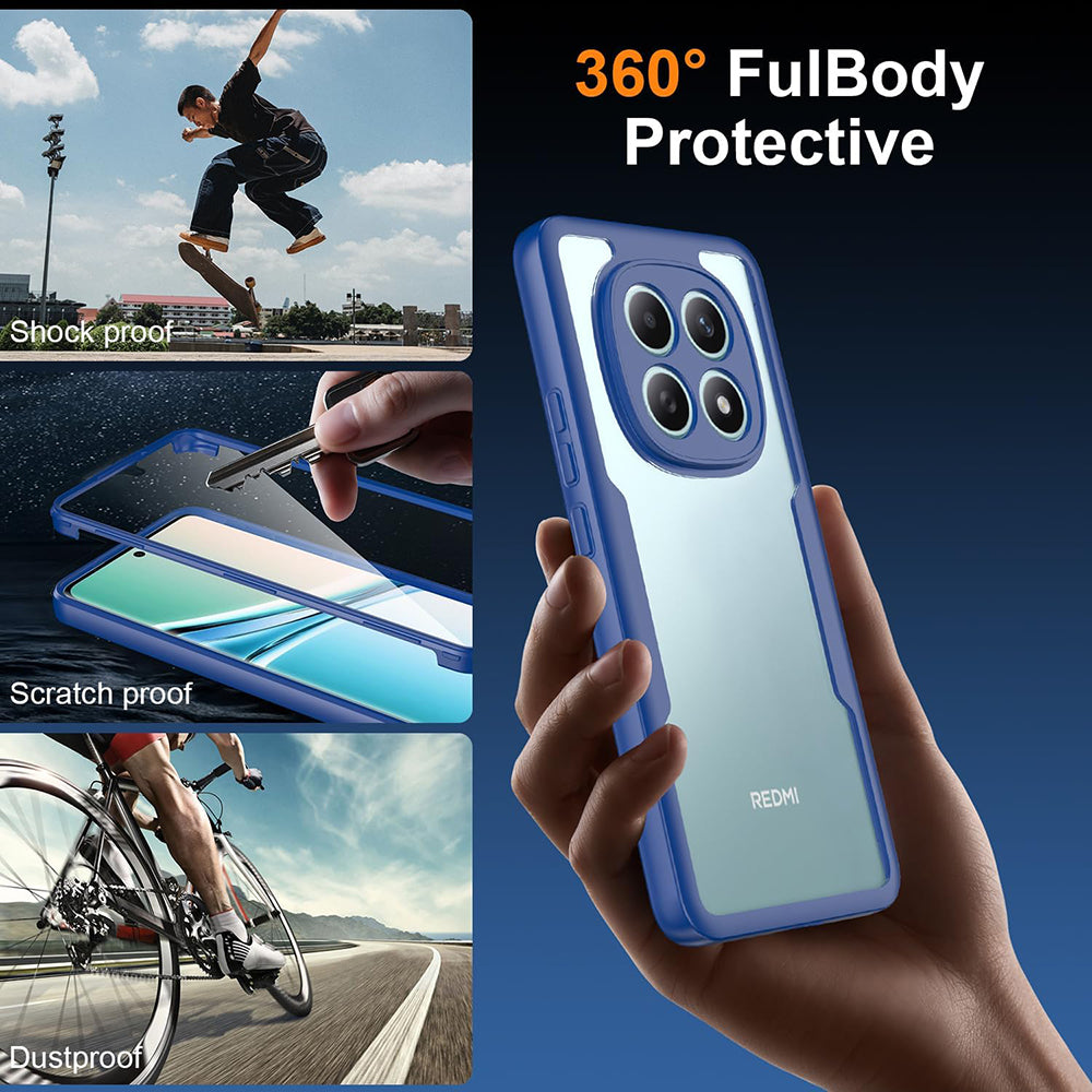 Etui na Xiaomi Redmi Note 15 4G, Techsuit, ColorVerse 360, Niebieskie