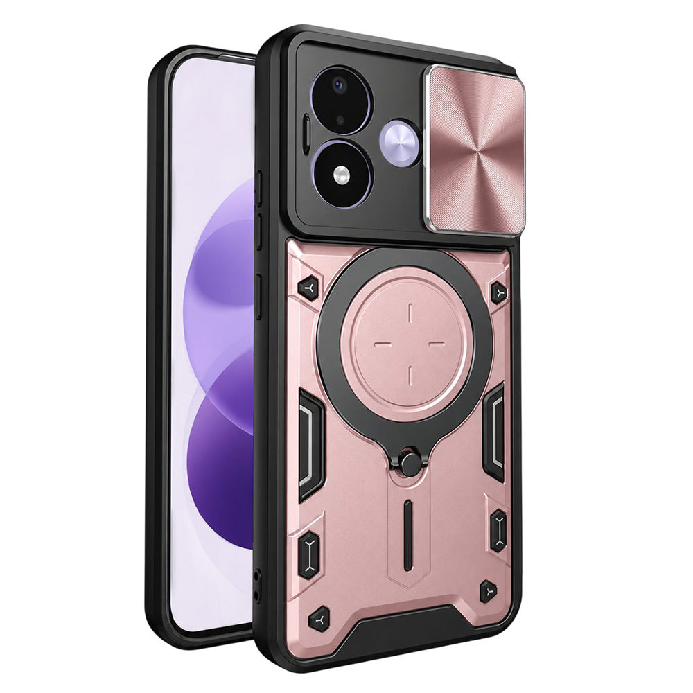 Etui do Xiaomi Redmi Note 17 4G / Note 17 5G, Techsuit, CamGuard Pro, różowo-złoty