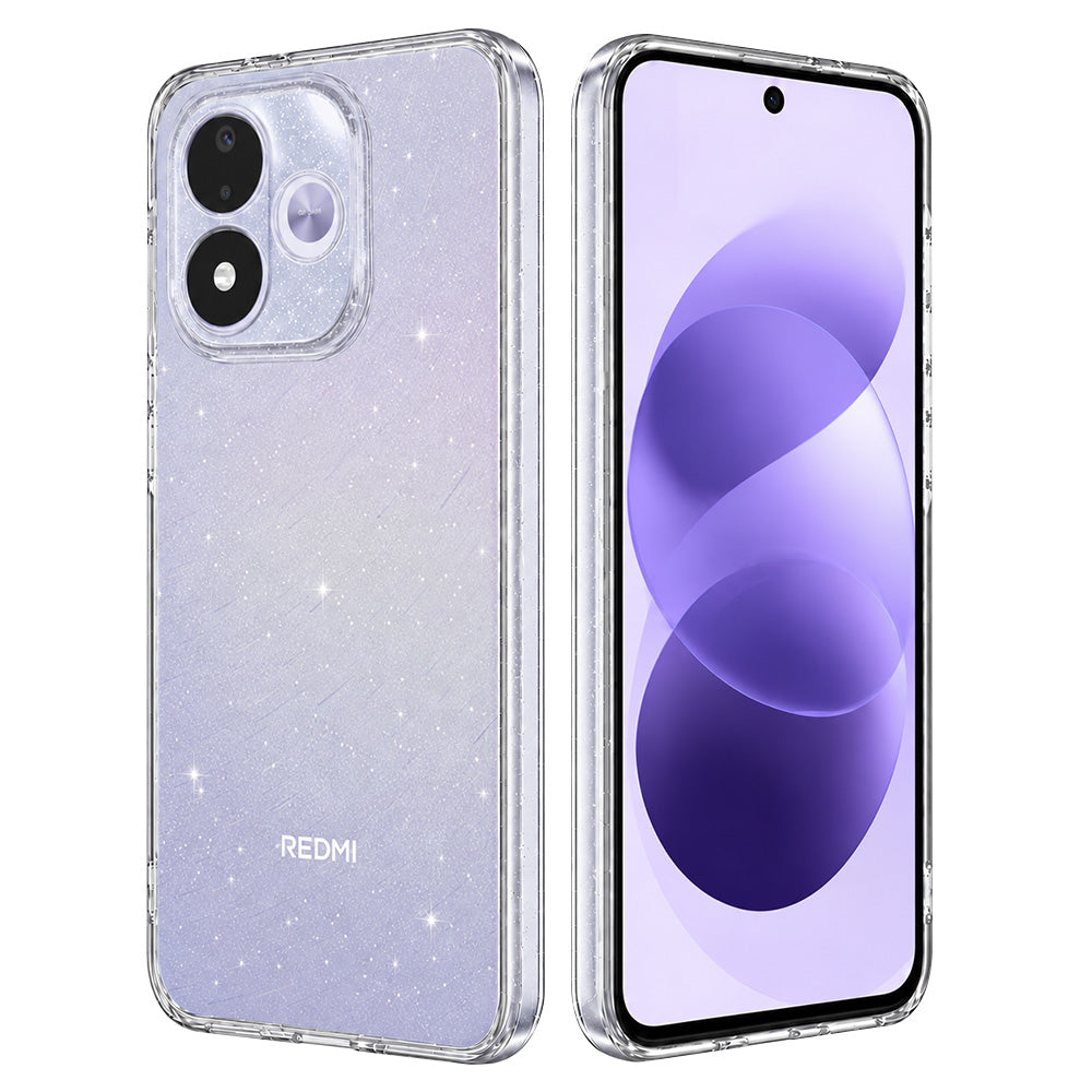 Etui do Xiaomi Redmi Note 17 4G / Note 17 5G, Techsuit, SparkleSkin, przezroczyste