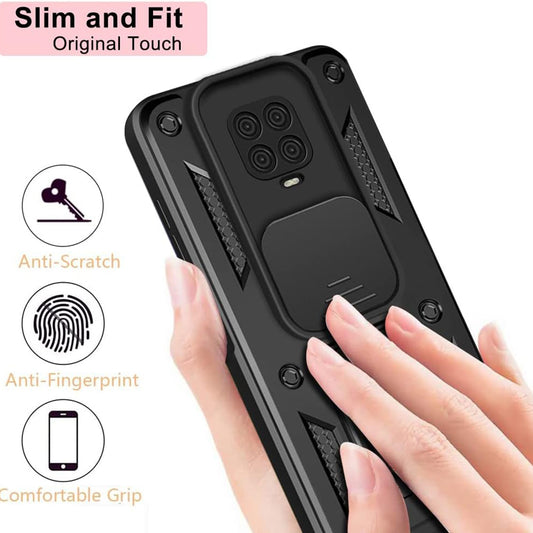 Etui na Xiaomi Redmi Note 9S / Note 9 Pro / Note 9 Pro Max, Techsuit, CamShield, czarne