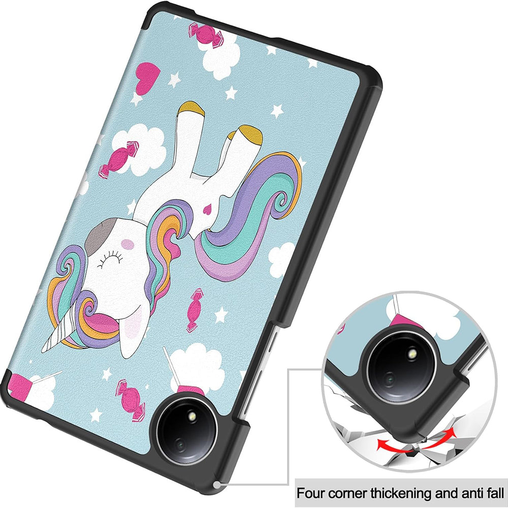 Etui na Xiaomi Redmi Pad SE 8.7, Techsuit, FoldPro Unicorn, Wielokolorowe