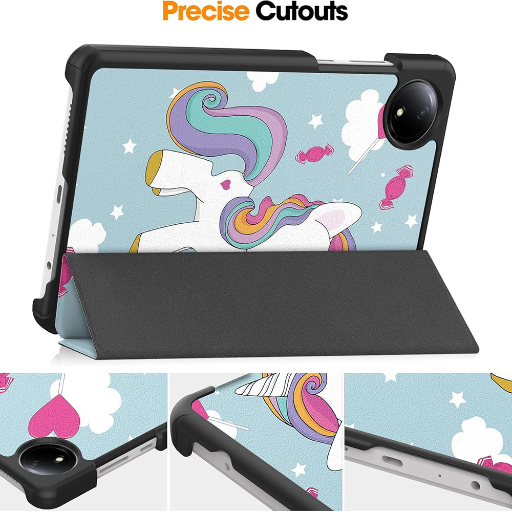 Etui na Xiaomi Redmi Pad SE 8.7, Techsuit, FoldPro Unicorn, Wielokolorowe