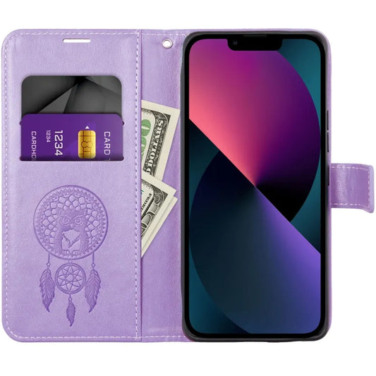 Etui na Samsung Galaxy A22 5G A226, OEM, MEZZO Dream Catcher, Fioletowy