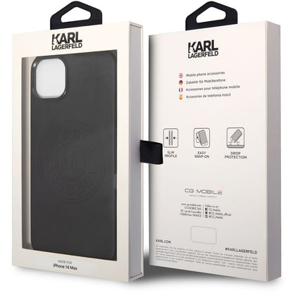 Etui na Apple iPhone 14 Plus, Karl Lagerfeld, Perforated Logo, Czarne