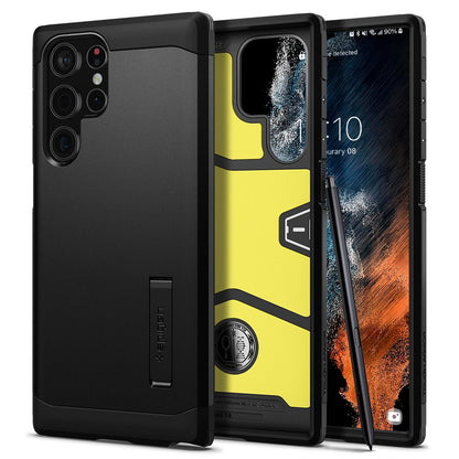 Etui na Samsung Galaxy S22 Ultra 5G S908, Spigen, Tough Armor, Czarne ACS03923