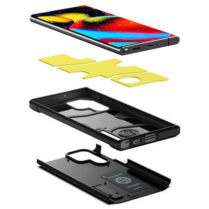 Etui na Samsung Galaxy S22 Ultra 5G S908, Spigen, Tough Armor, Czarne ACS03923