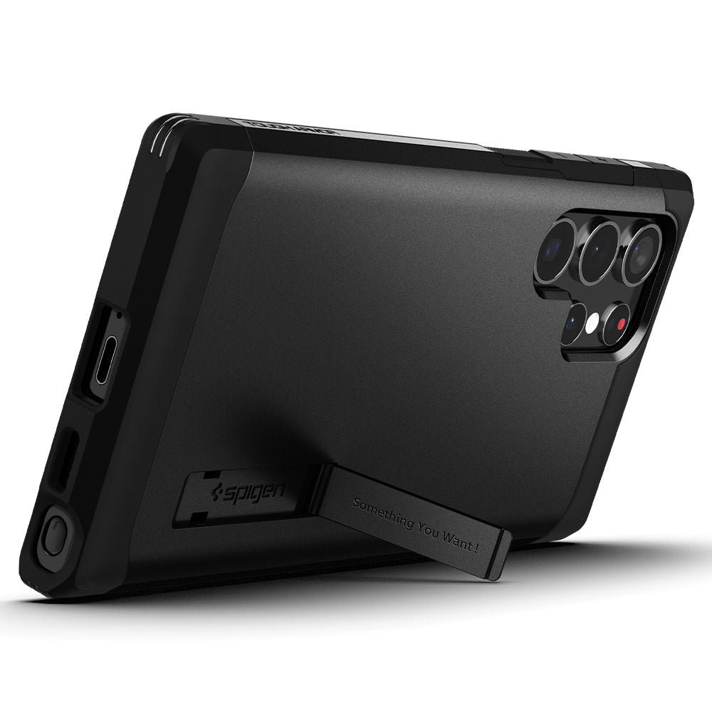 Etui na Samsung Galaxy S22 Ultra 5G S908, Spigen, Tough Armor, Czarne ACS03923