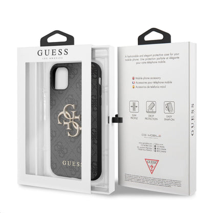 Etui na Apple iPhone 11, Guess, 4G Metal Logo, Szare