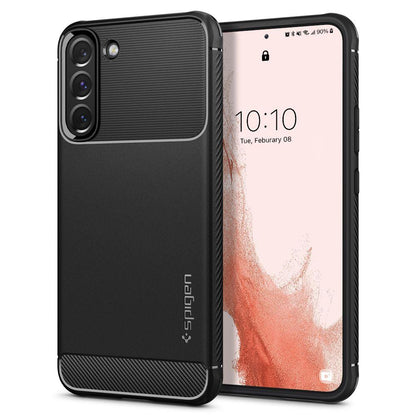 Etui do Samsung Galaxy S22 5G S901, Spigen, Rugged Armor, czarne ACS03986