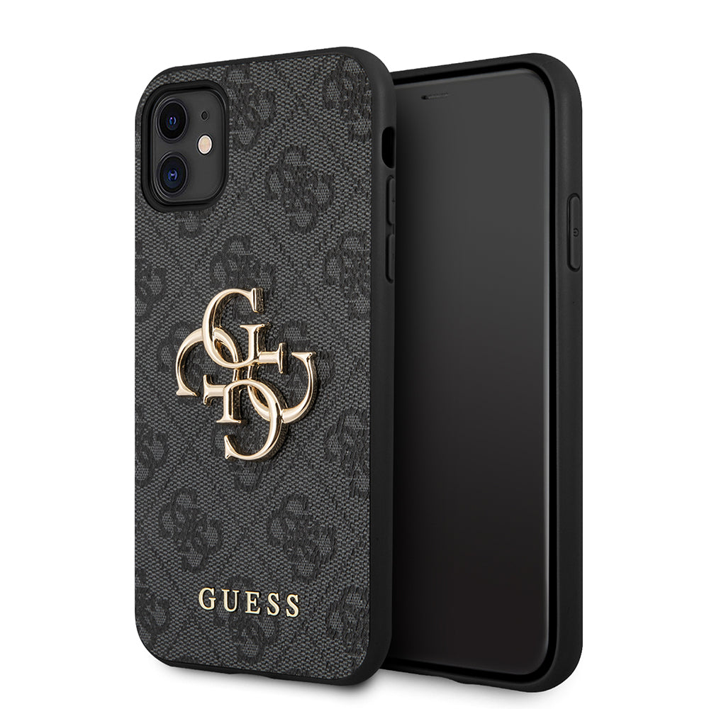 Etui na Apple iPhone 11, Guess, 4G Metal Logo, Szare