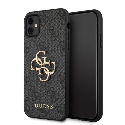 Etui na Apple iPhone 11, Guess, 4G Metal Logo, Szare